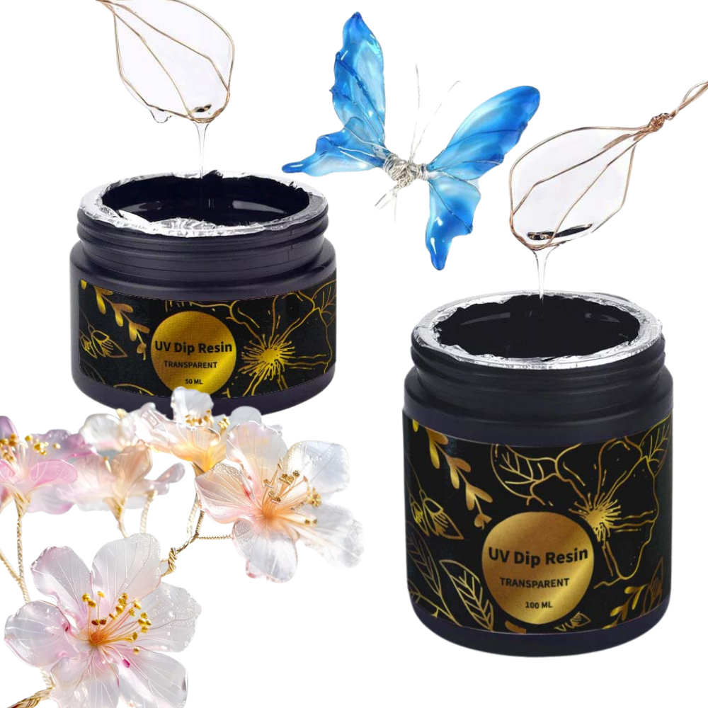 Jewelry Making Uv Resin Kit - UV DIP Resin Glue Set 50/100ml