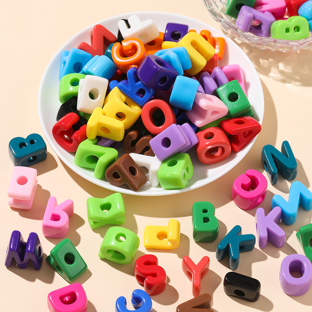Jewelry Making 4 Year Old - 10pcs/lot Mixed Color Big Hole Acrylic