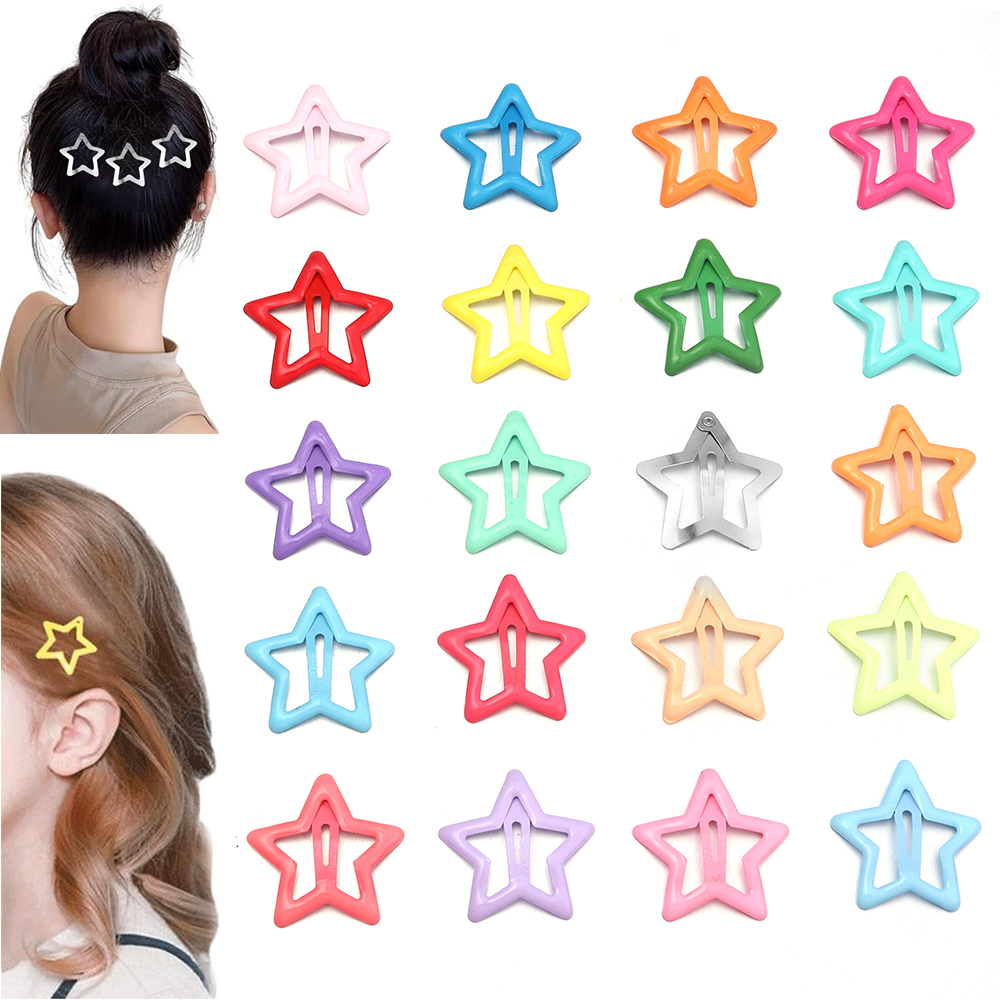 Jewelry Making 4 Year Old - 50pcs/lot 3cm Star Hair Clips Y2K