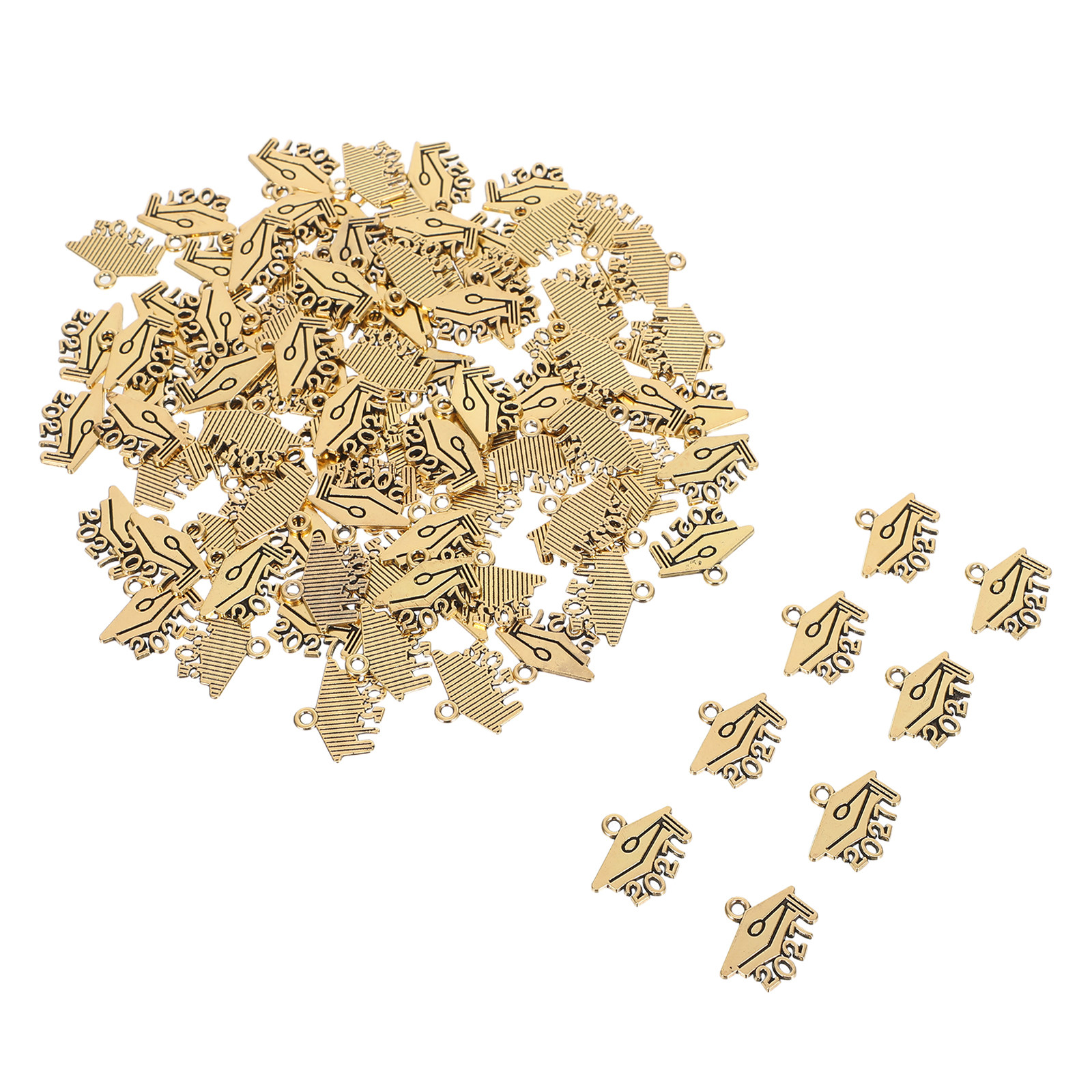Jewelry Making Classes - 100Pcs Graduation Cap Charms Metal Alloy