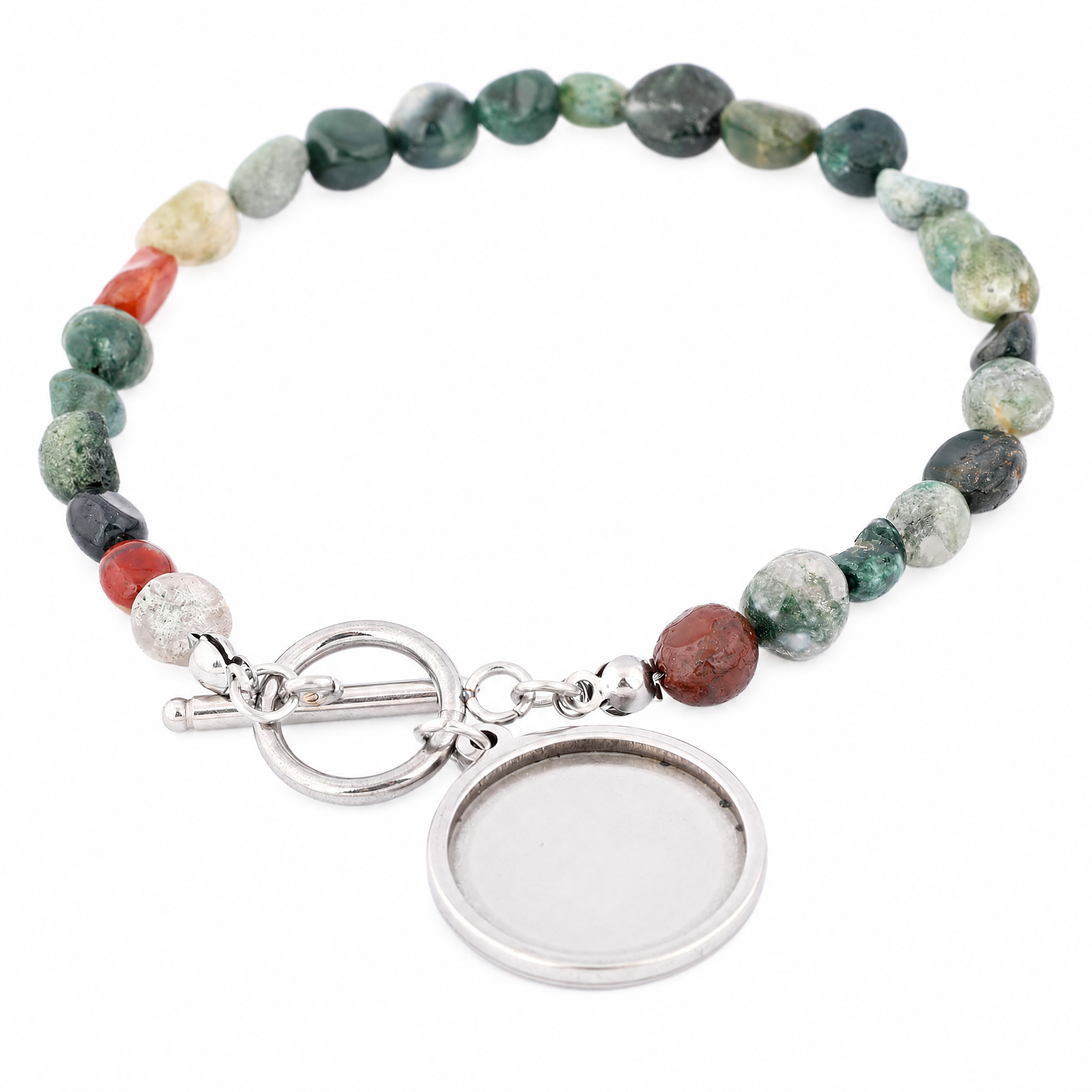 Jewelry Making Tray - 2pcs Natural Stone Beaded Bracelet Base