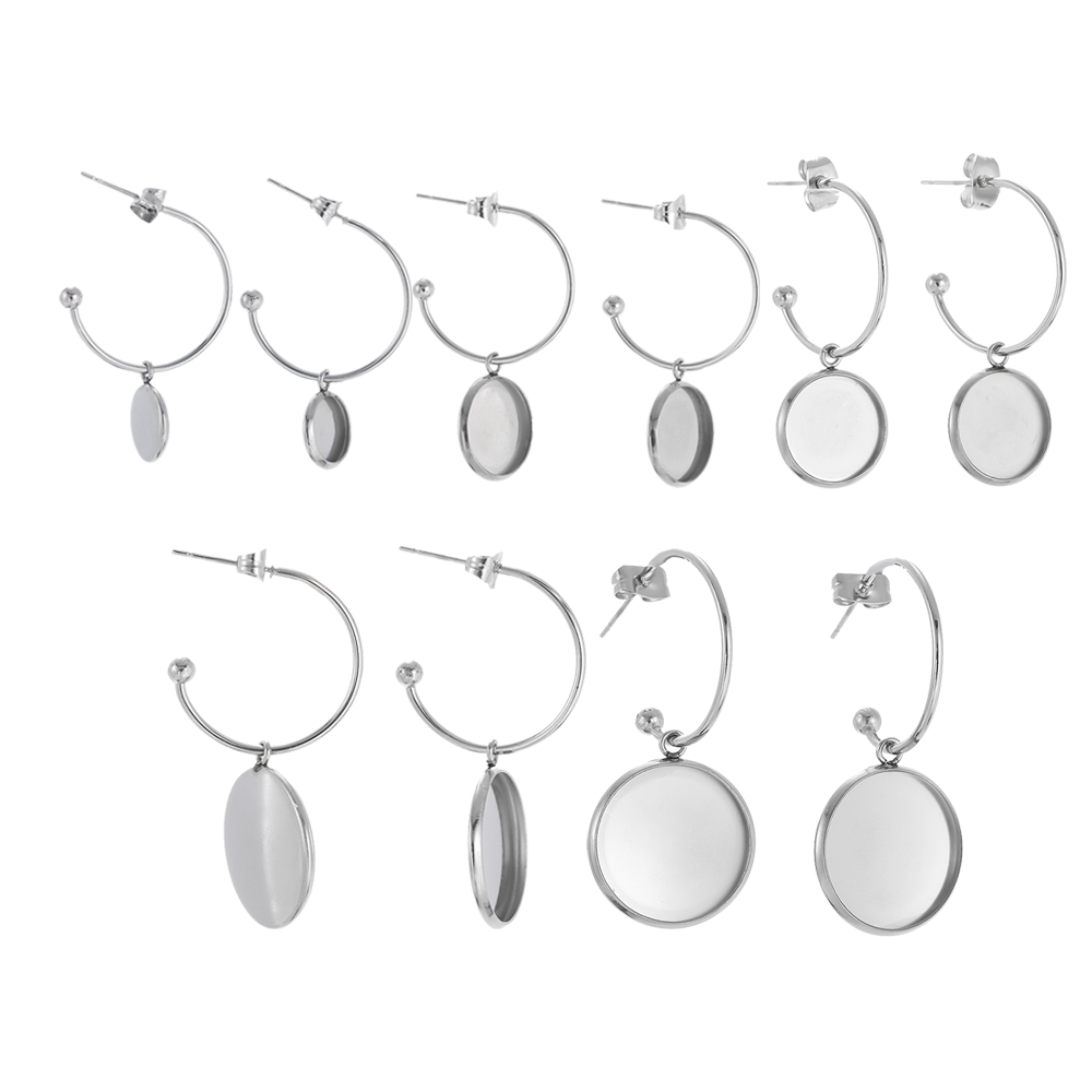 Jewelry Making Tray - 10pcs/lot Stainless Steel C-shaped Ear Hooks