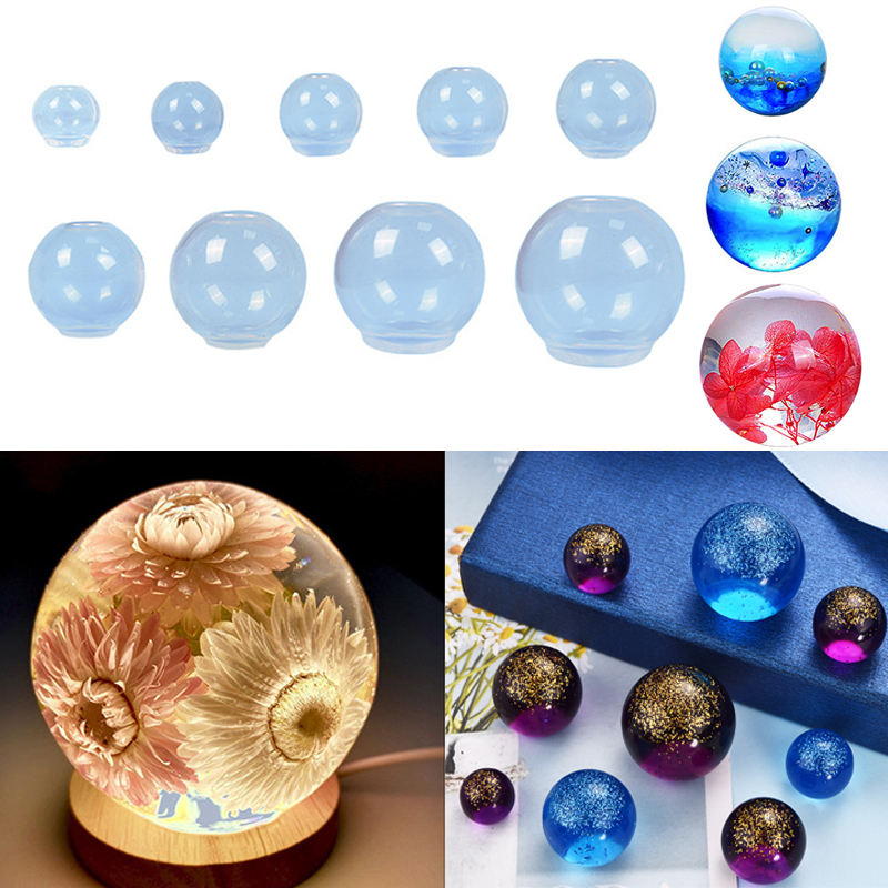 Jewelry Making Uv Resin Kit - Sphere Jewelry Silicone Molds /30/40/50/60/70/80/90/100mm Ball