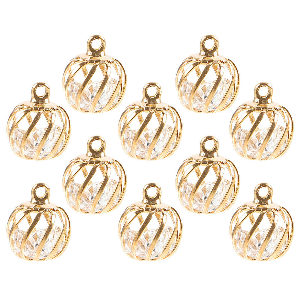 Jewelry Making For Teens - 10Pcs Lantern Charms Hollow Out Beads