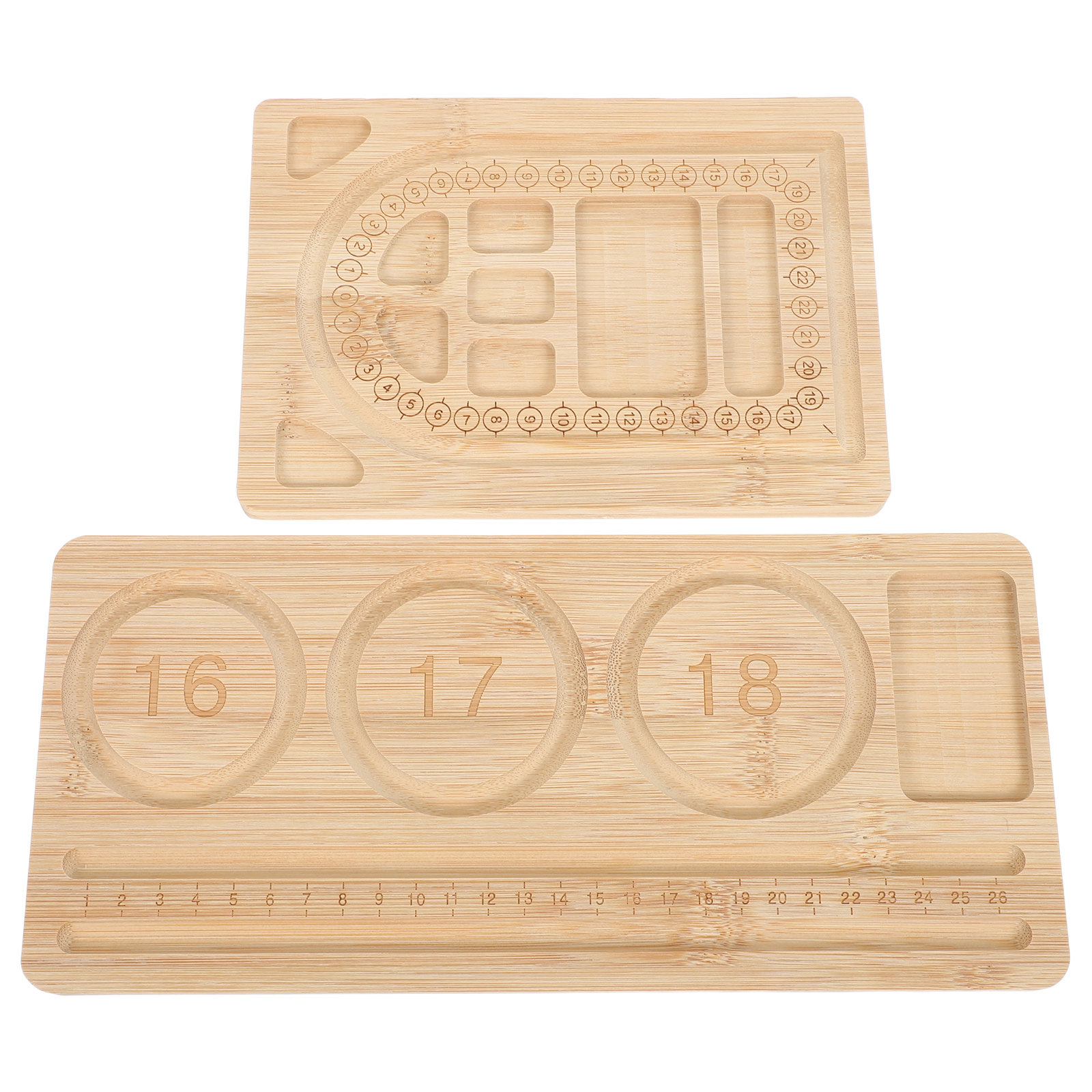 Jewelry Making Tray - 2Pcs Jewelry Bead Board Bamboo Bracelet