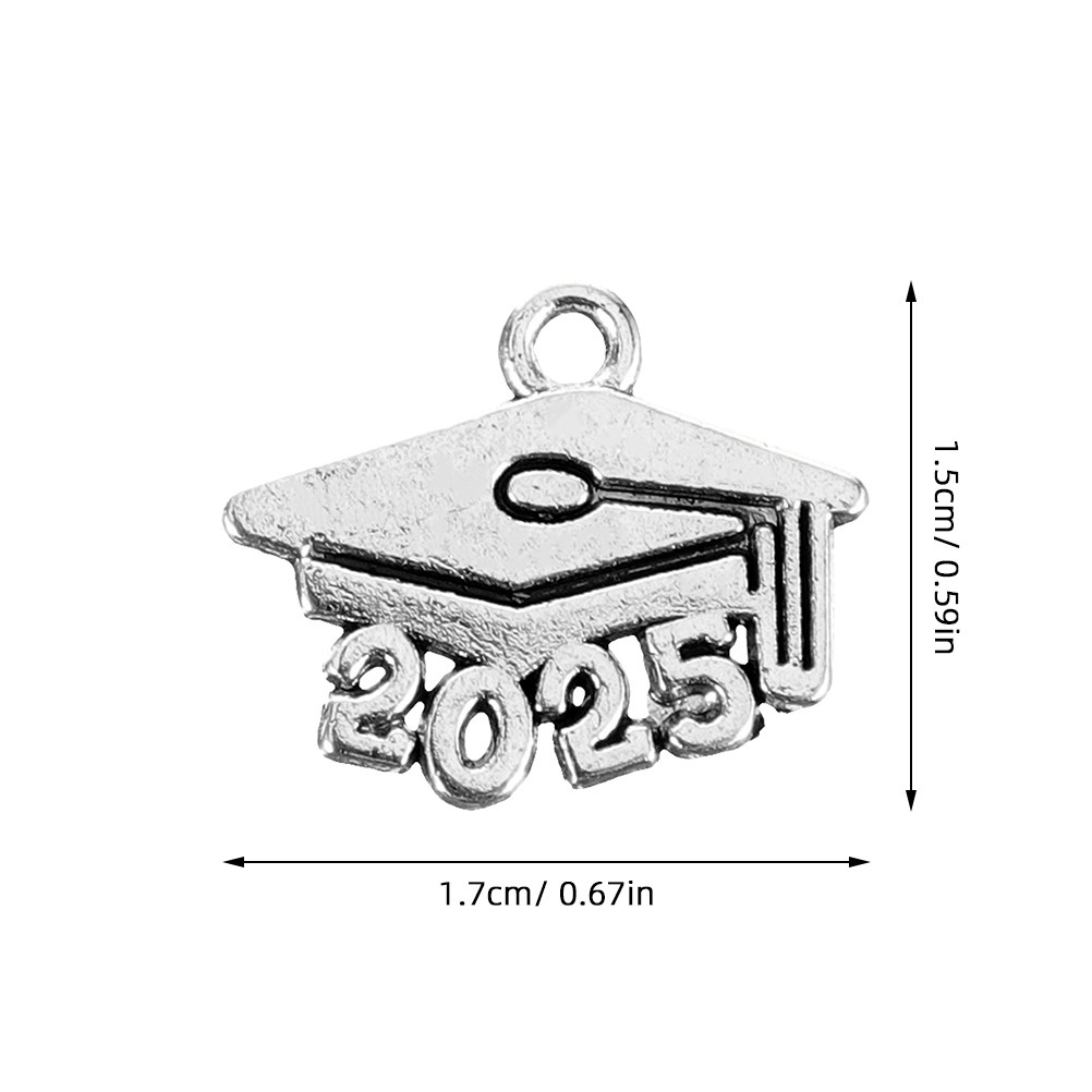 15Pcs 2025 Graduation Cap Char - Jewelry Making Diploma 评论和价格
