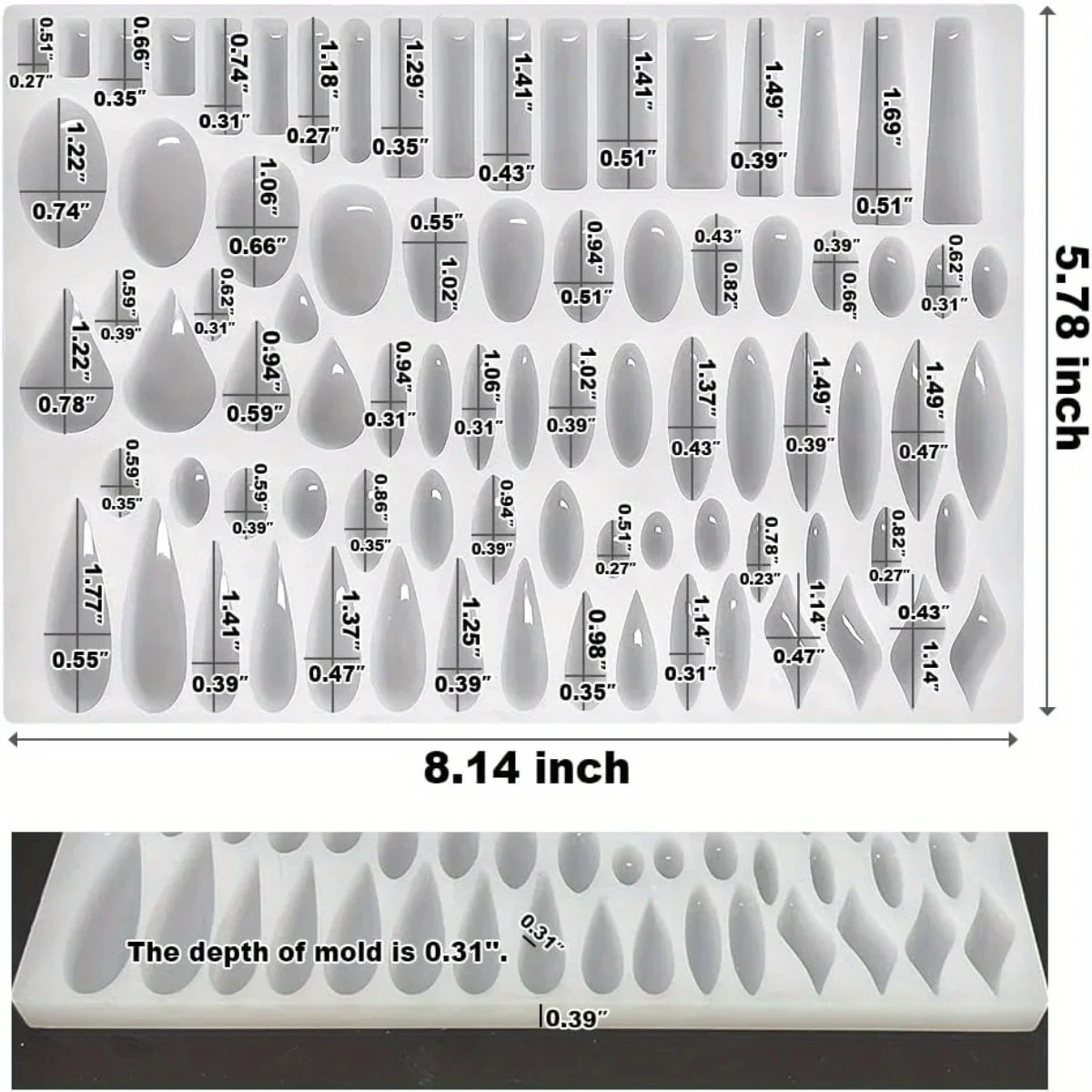 Stud Earrings Silicone Mold wi - Jewelry Making Uv Resin Kit 评论和价格
