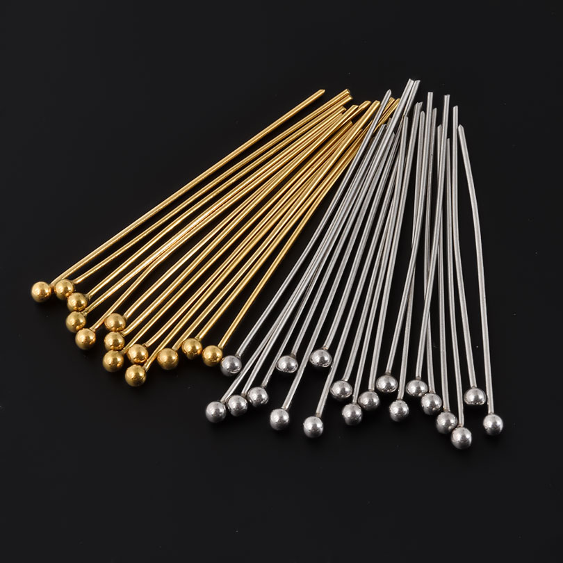 50pcs/Lot 18K Gold Plated Ball - Jewelry Making Rivets 评论和价格