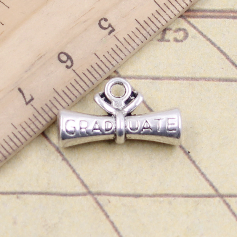 10pcs Charms Graduate Diploma  - Jewelry Making Diploma 评论和价格