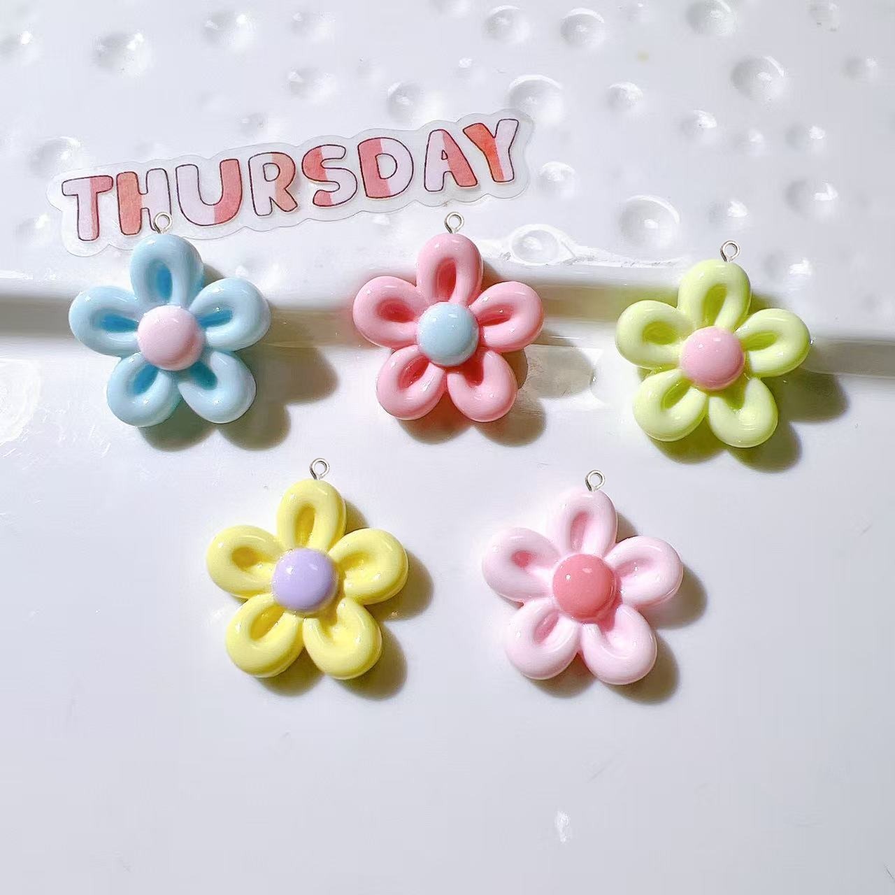 10Pcs Cute Sweet Flower Planar - Jewelry Making 4 Year Old 评论和价格