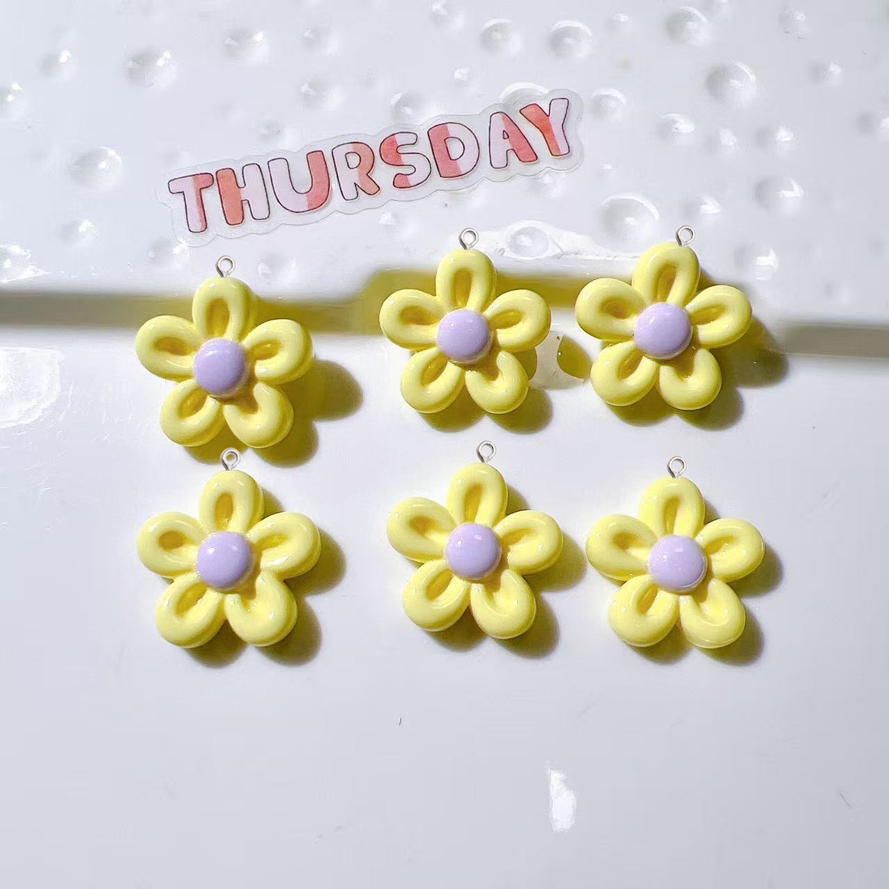 10Pcs Cute Sweet Flower Planar - Jewelry Making 4 Year Old 评论和价格