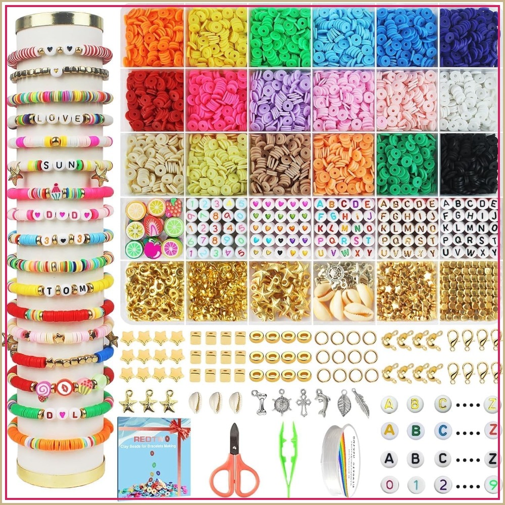 5100 Clay Beads Bracelet Makin - Jewelry Making For Teens 评论和价格
