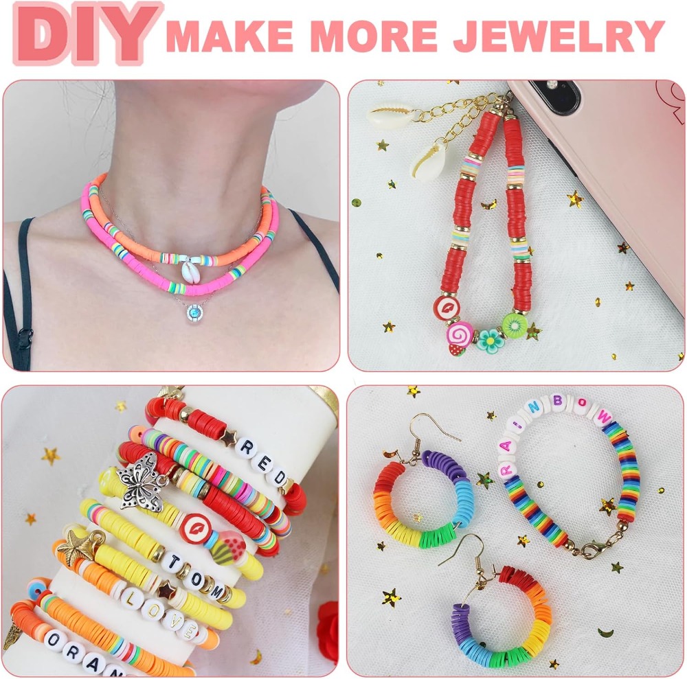 5100 Clay Beads Bracelet Makin - Jewelry Making For Teens 评论和价格