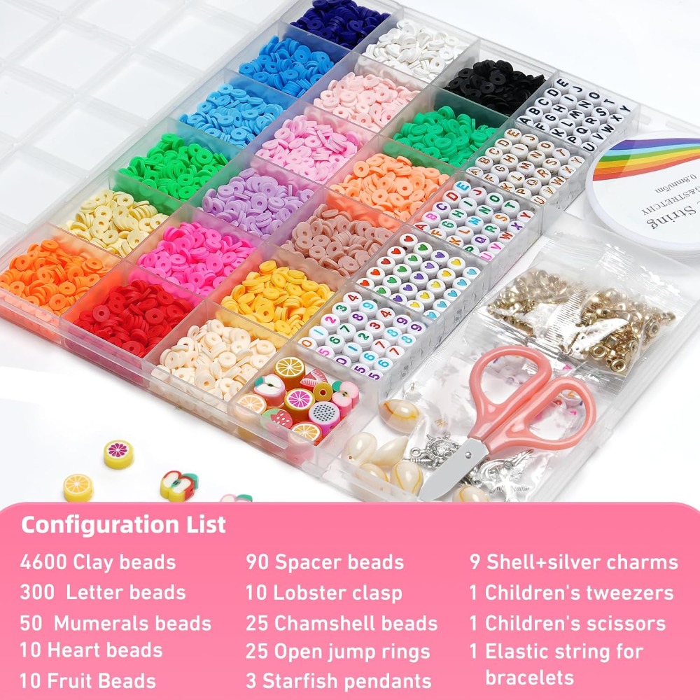 5100 Clay Beads Bracelet Makin - Jewelry Making For Teens 评论和价格