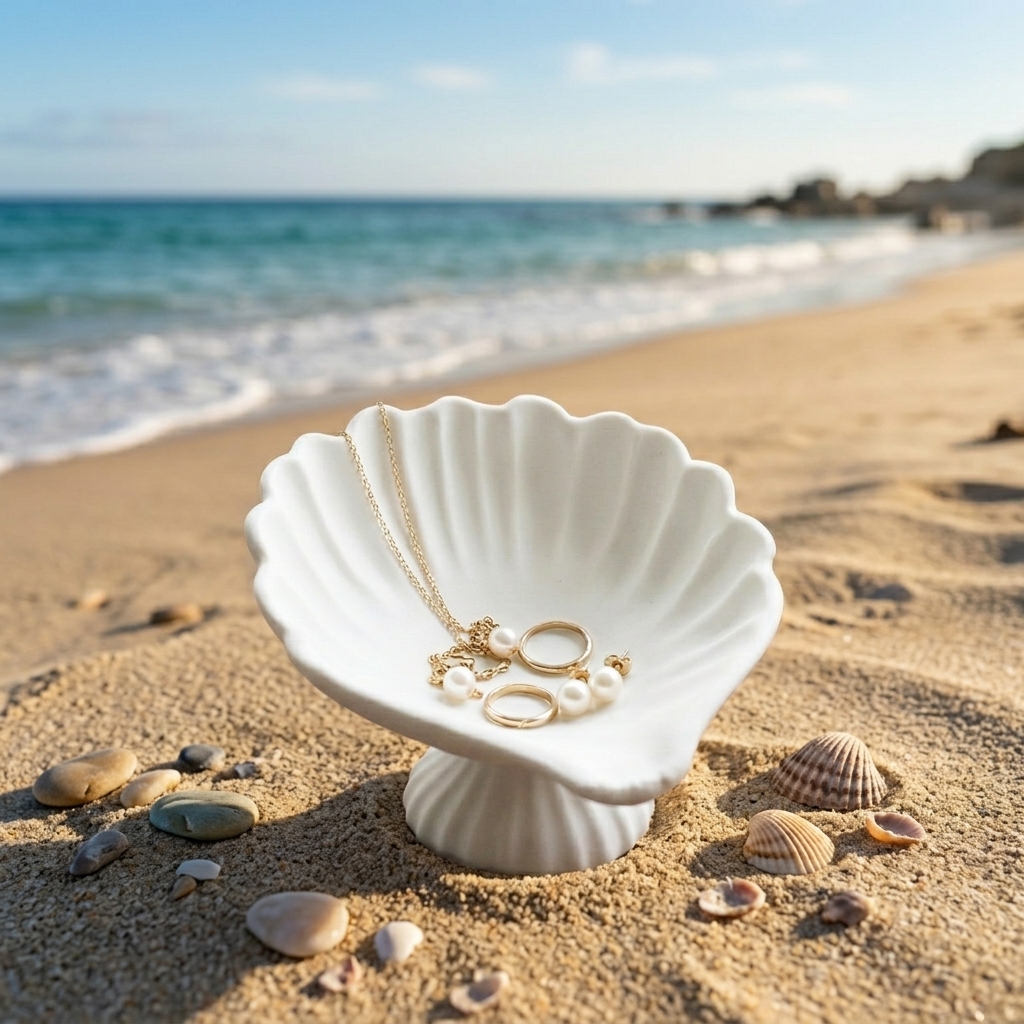 Seashell Jewelry Dish Trinket  - Jewelry Making Tray 评论和价格