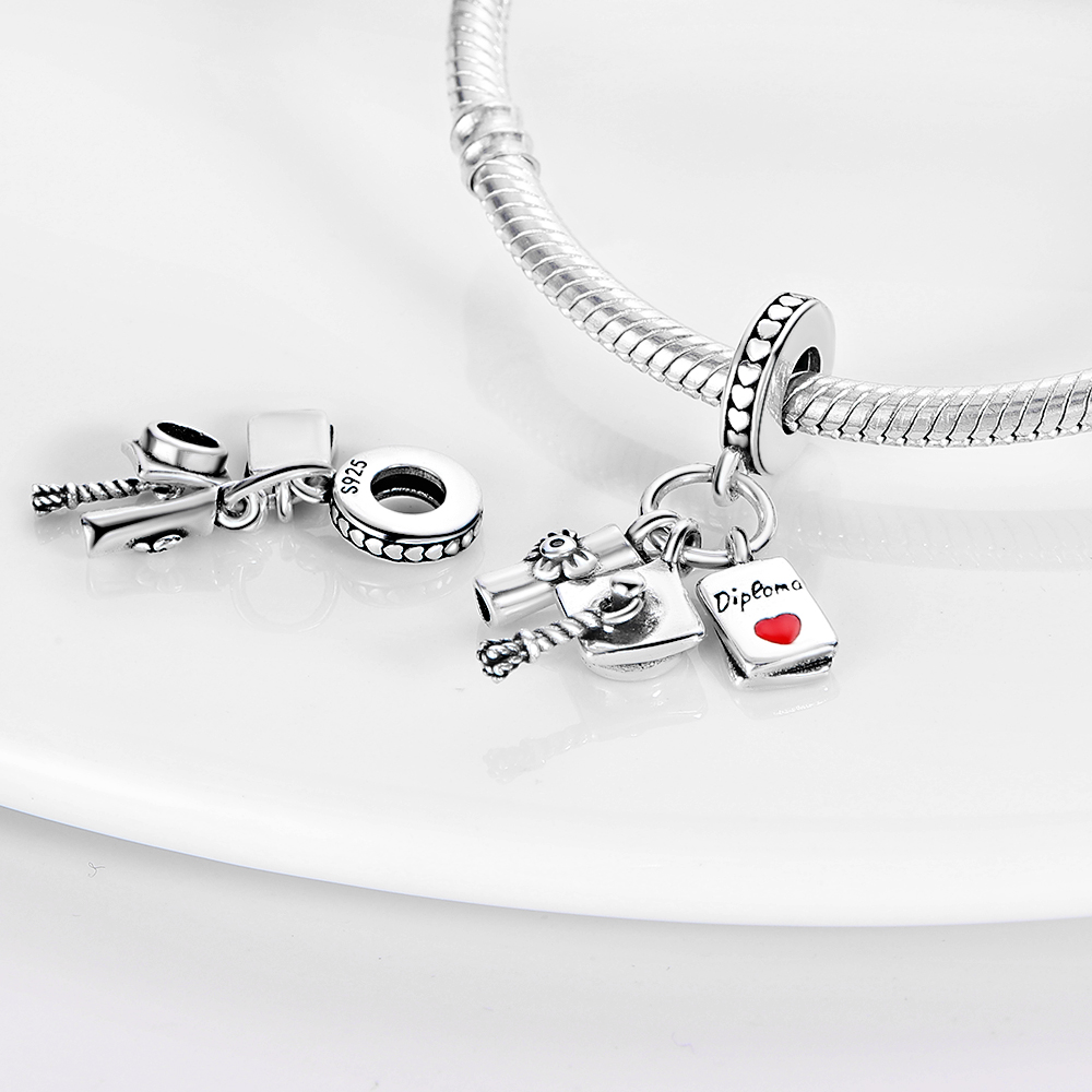 Charms Graduation Cap Diploma  - Jewelry Making Diploma 评论和价格
