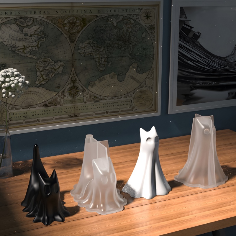 Ghost Cat Halloween Desktop Or - Jewelry Making Uv Resin Kit 评论和价格