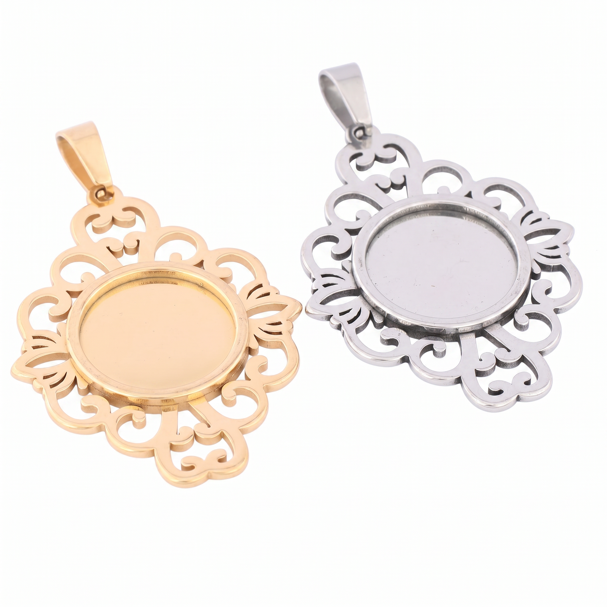 5pcs Stainless Steel Filigree  - Jewelry Making Tray 评论和价格