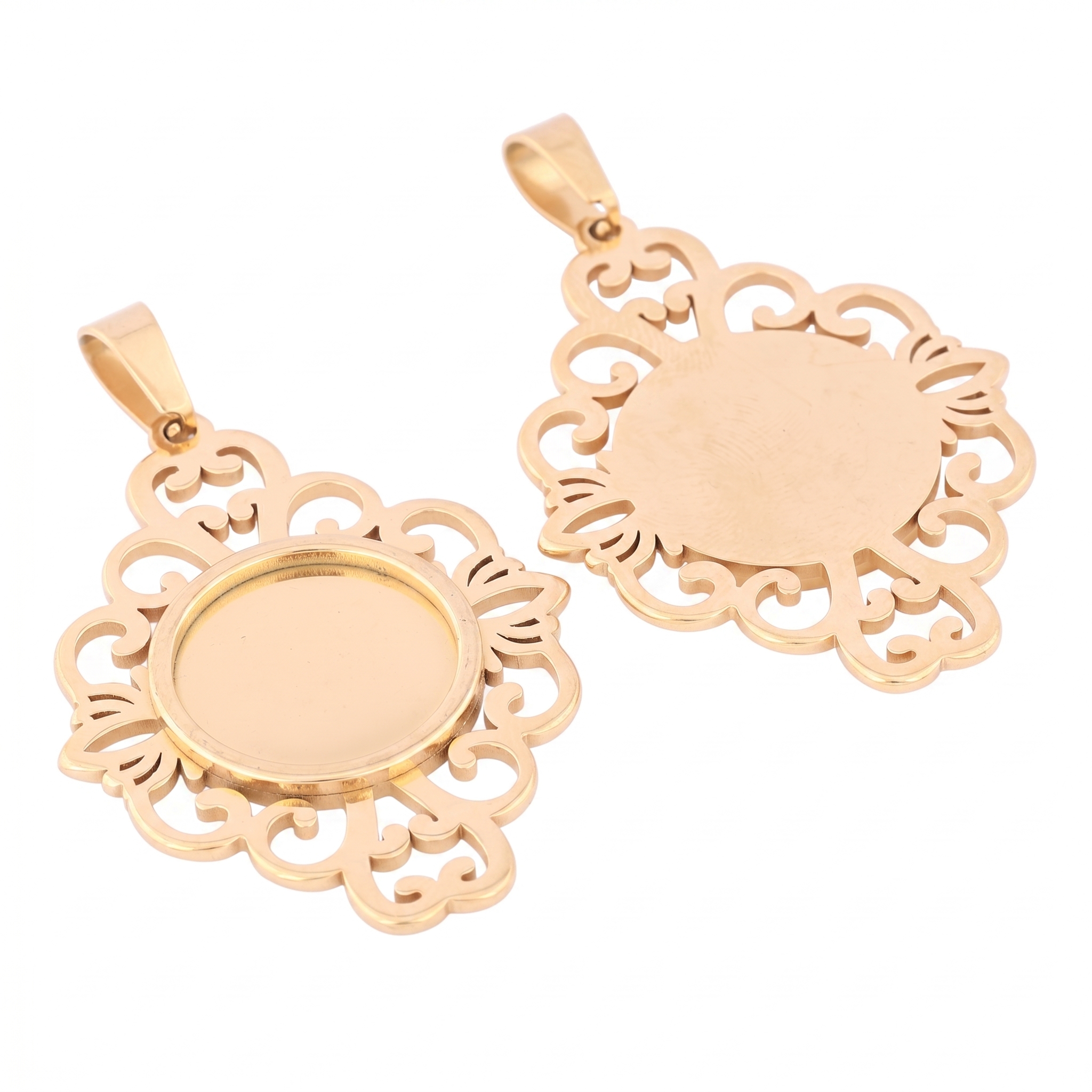 5pcs Stainless Steel Filigree  - Jewelry Making Tray 评论和价格