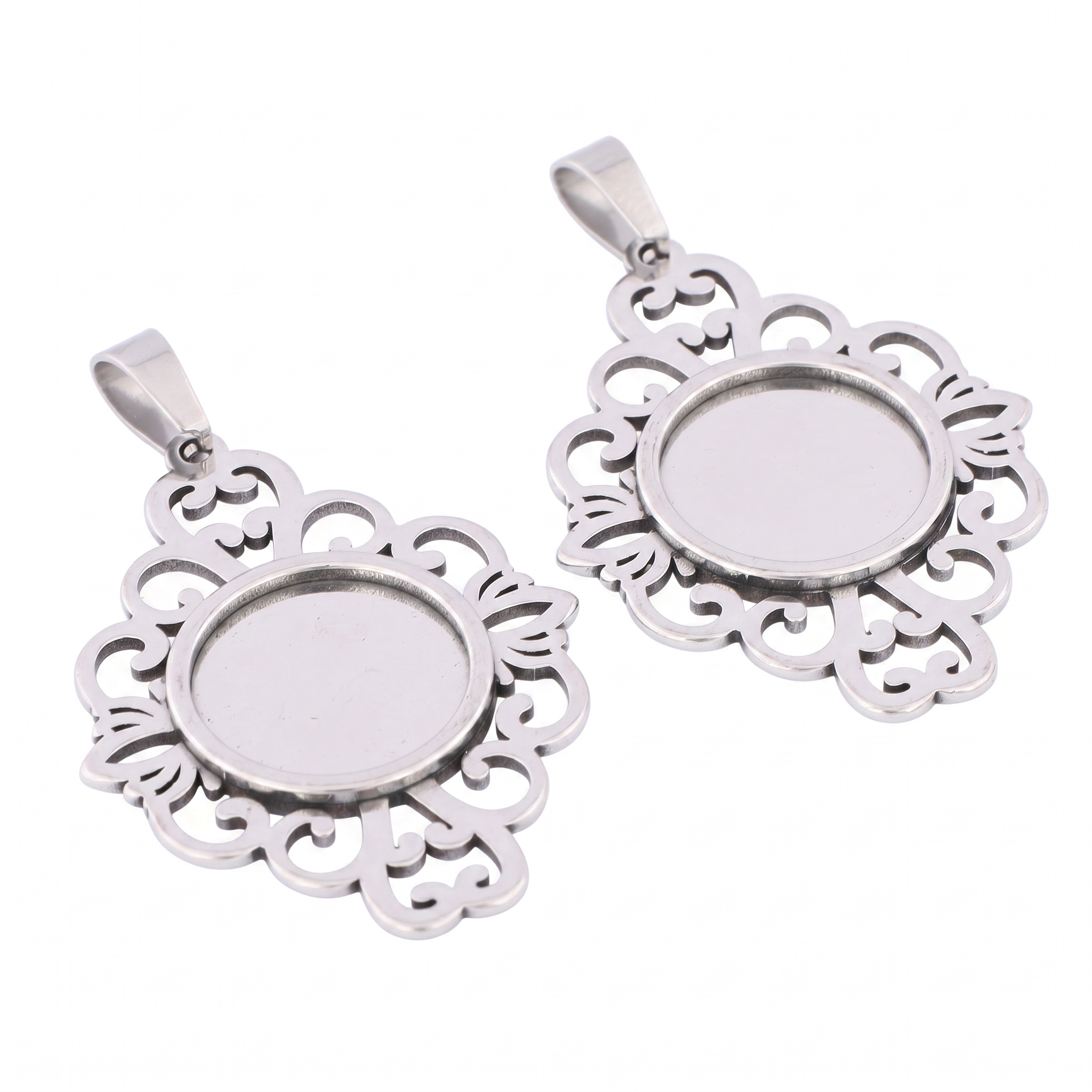 5pcs Stainless Steel Filigree  - Jewelry Making Tray 评论和价格