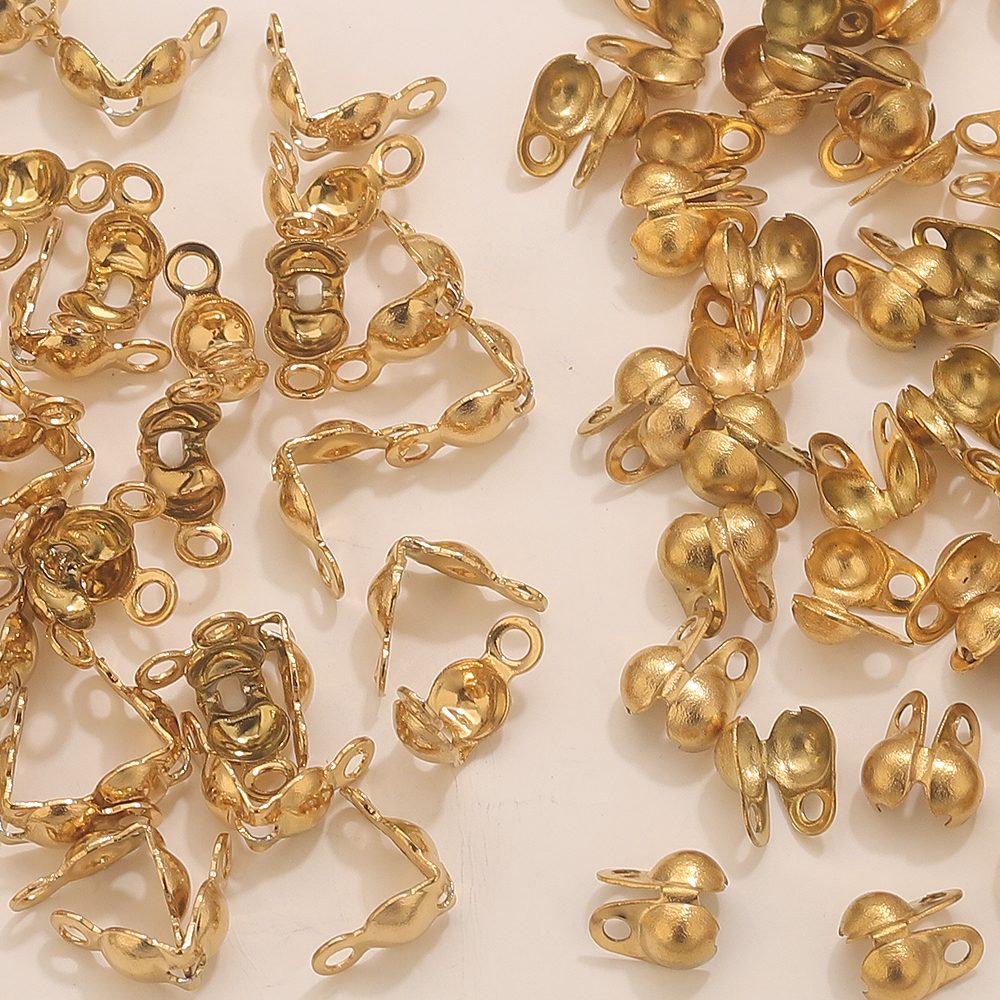 50pcs PVD Gold Plated Stainles - Jewelry Making Accessories 评论和价格