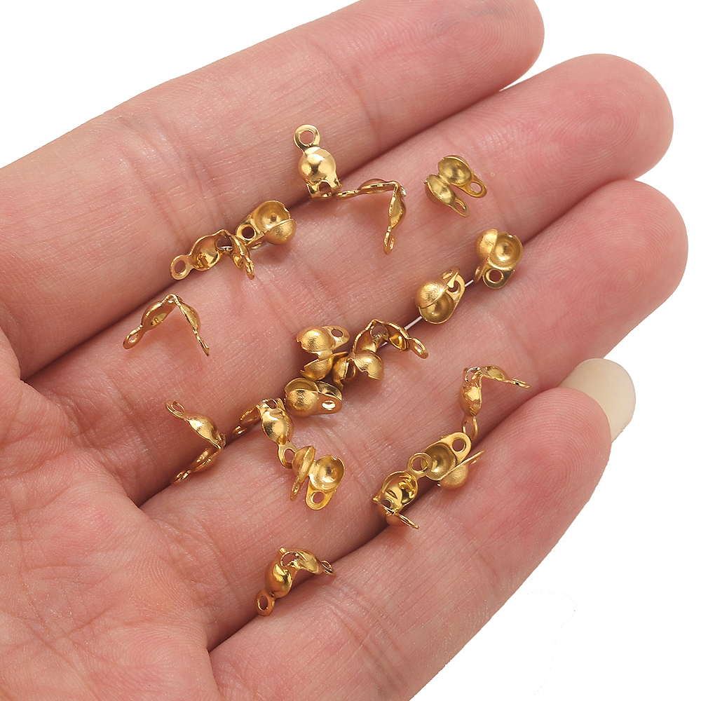50pcs PVD Gold Plated Stainles - Jewelry Making Accessories 评论和价格