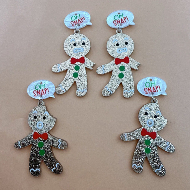 10pcs Cute Christmas Gingerbre - Jewelry Making Accessories 评论和价格