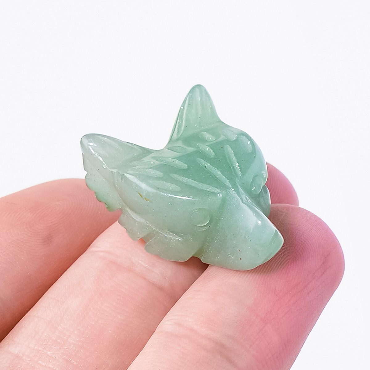 1PC Natural Crystal Carved Fox - Jewelry Making Desk 评论和价格