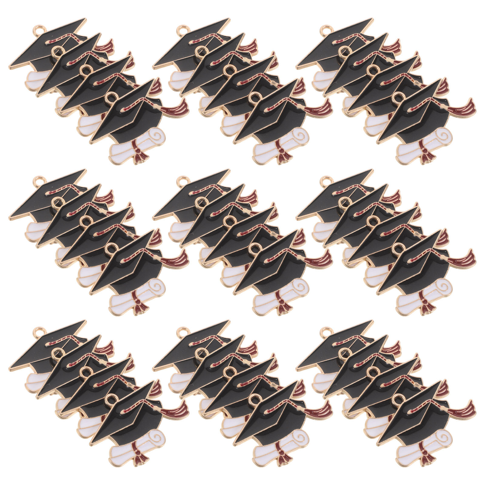 50Pcs Graduation Cap Pendants  - Jewelry Making Diploma 评论和价格