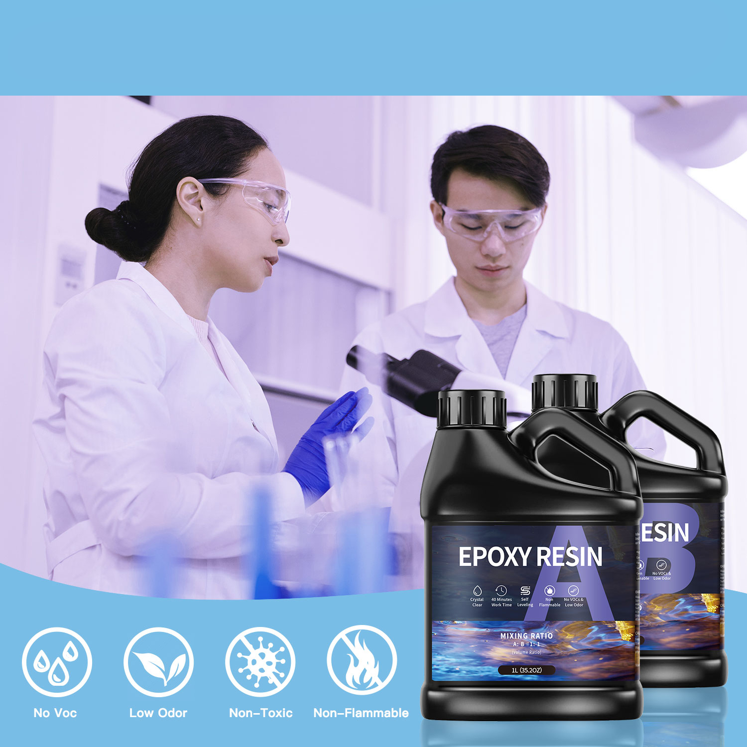 500g/1000g  AB Epoxy Resin Glu - Jewelry Making Uv Resin Kit 评论和价格