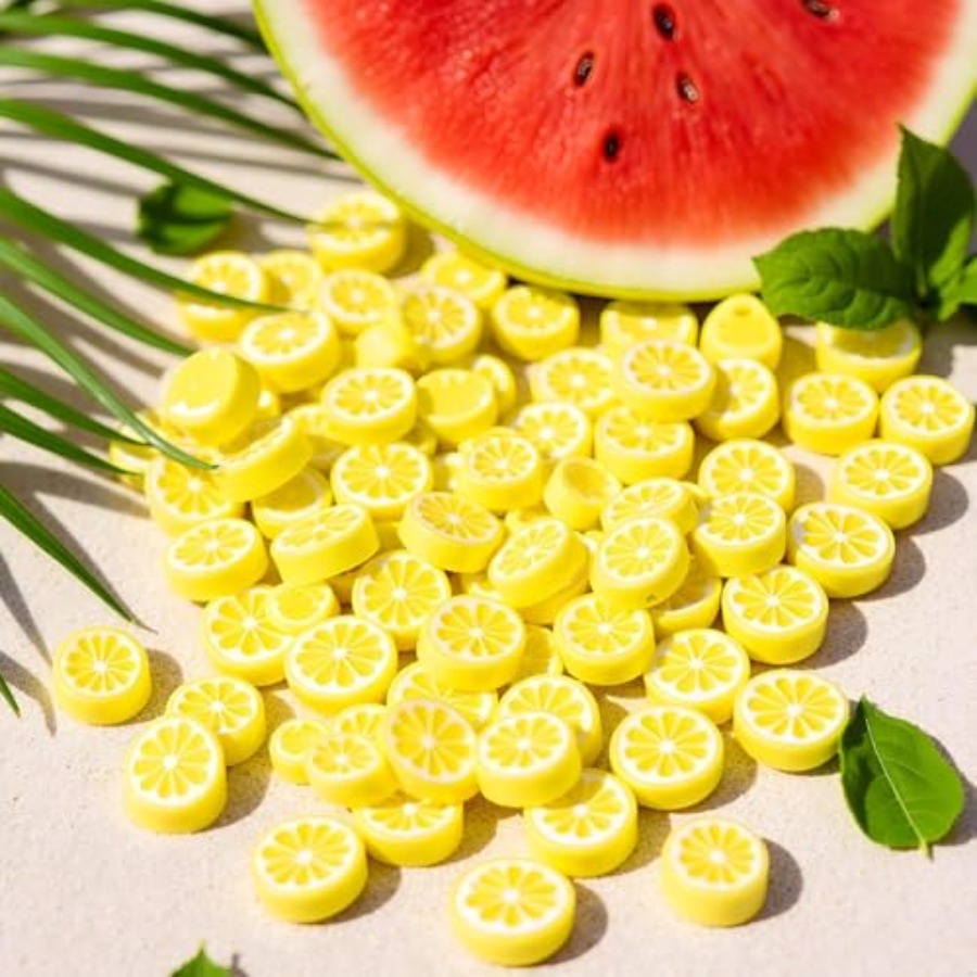 200Pcs Yellow Lemon Polymer Cl - Jewelry Making Necklaces 评论和价格