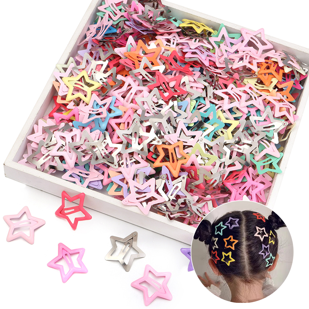 50pcs/lot 3cm Star Hair Clips  - Jewelry Making 4 Year Old 评论和价格