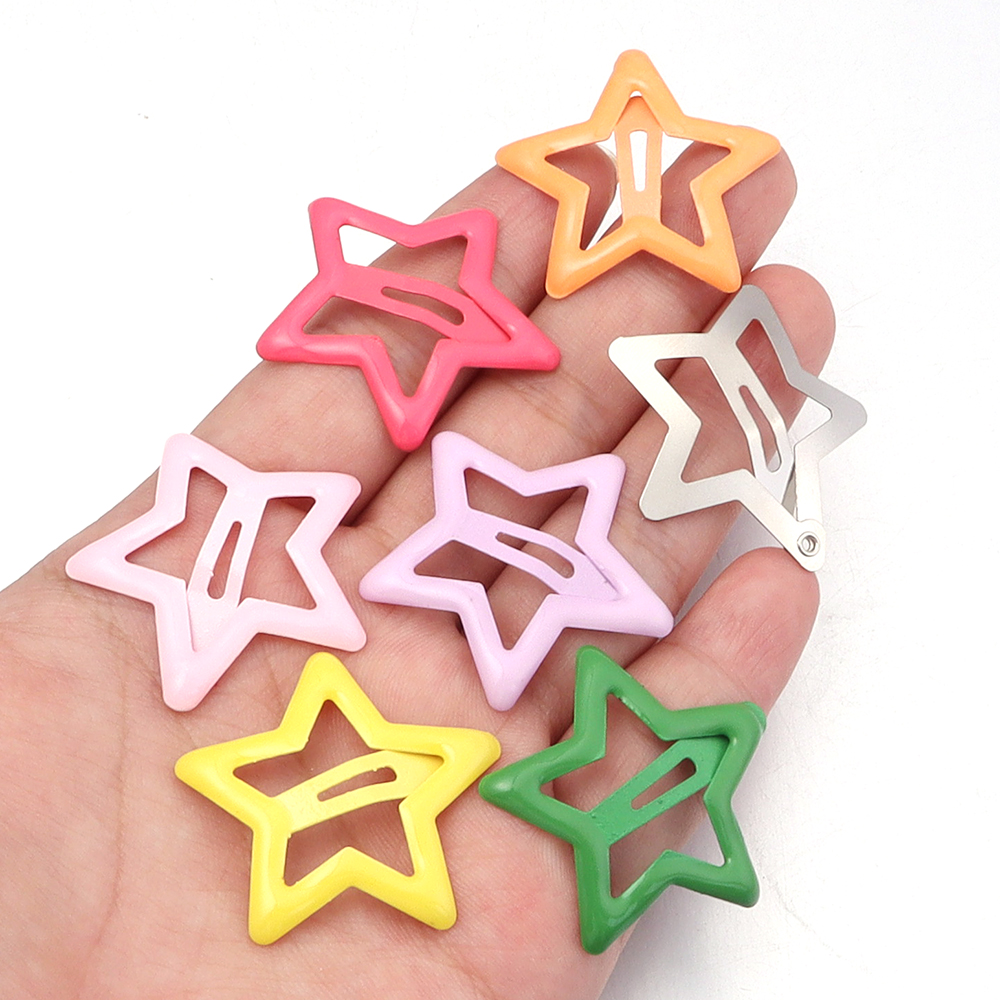 50pcs/lot 3cm Star Hair Clips  - Jewelry Making 4 Year Old 评论和价格