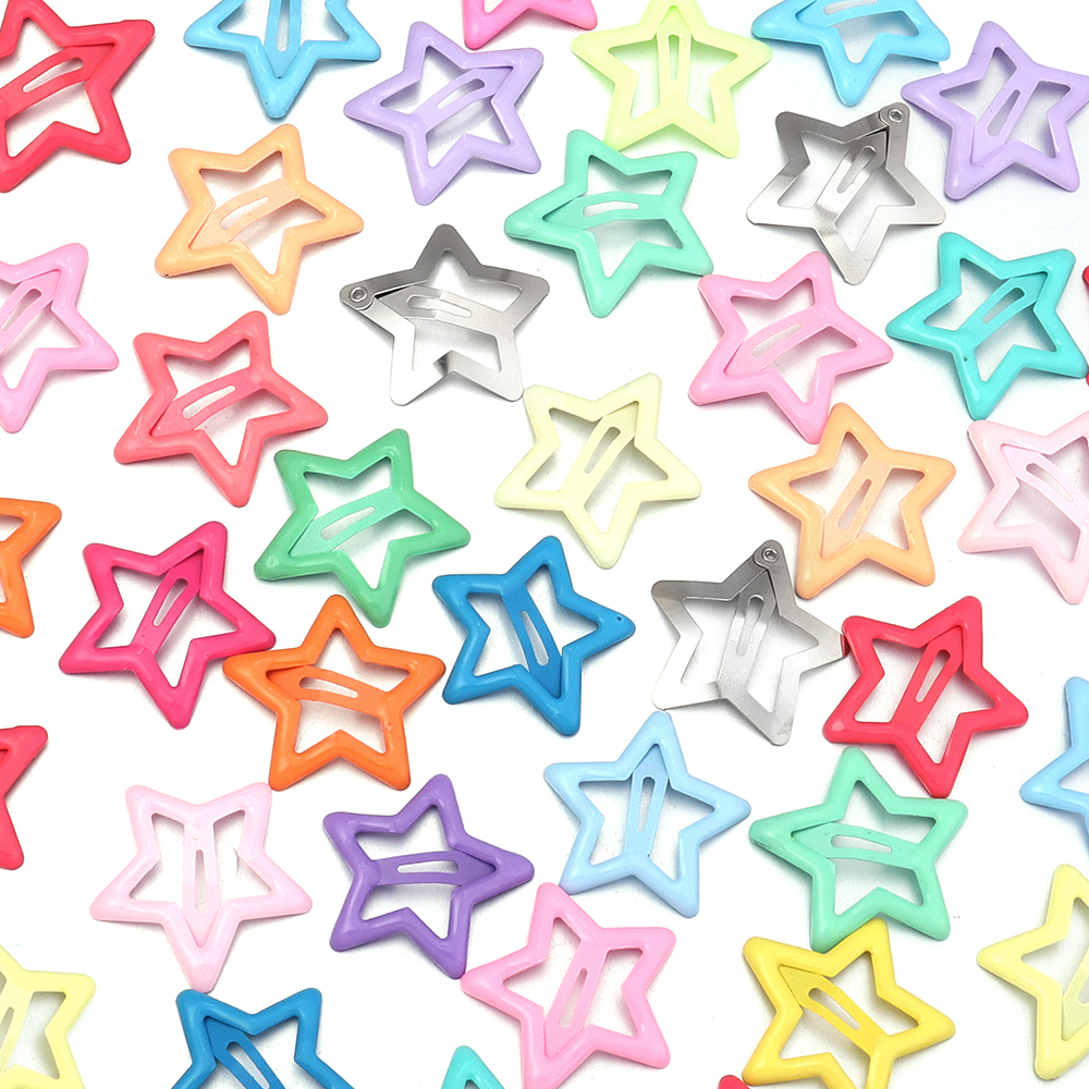 50pcs/lot 3cm Star Hair Clips  - Jewelry Making 4 Year Old 评论和价格