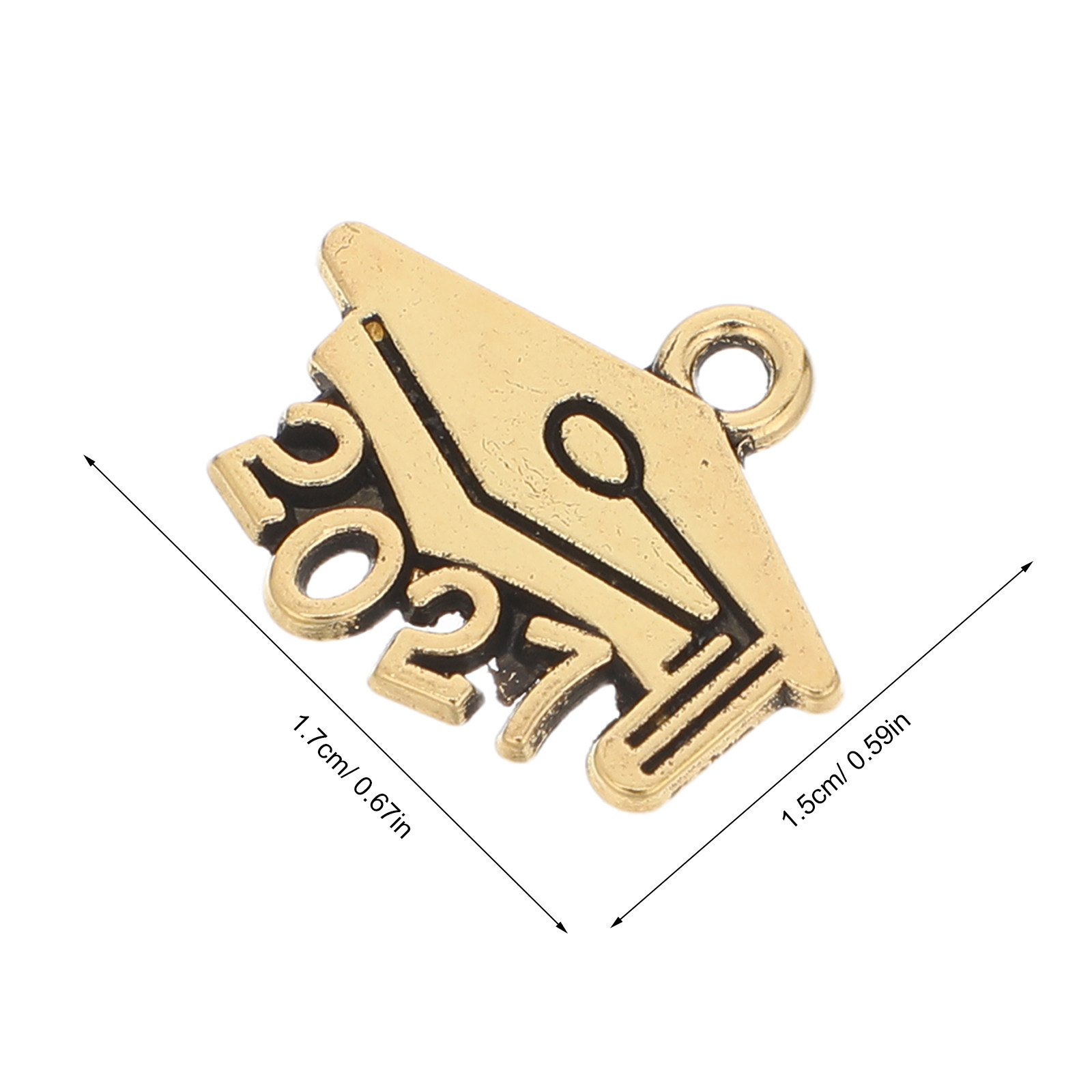 100Pcs Graduation Cap Charms M - Jewelry Making Classes 评论和价格