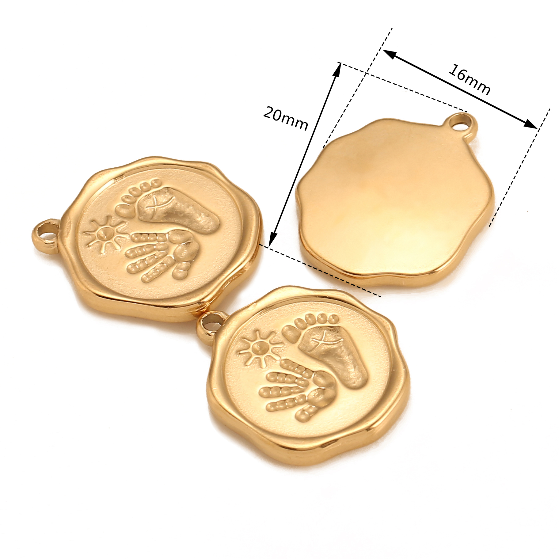 3PC Stainless Steel Cute Baby  - Jewelry Making 4 Year Old 评论和价格