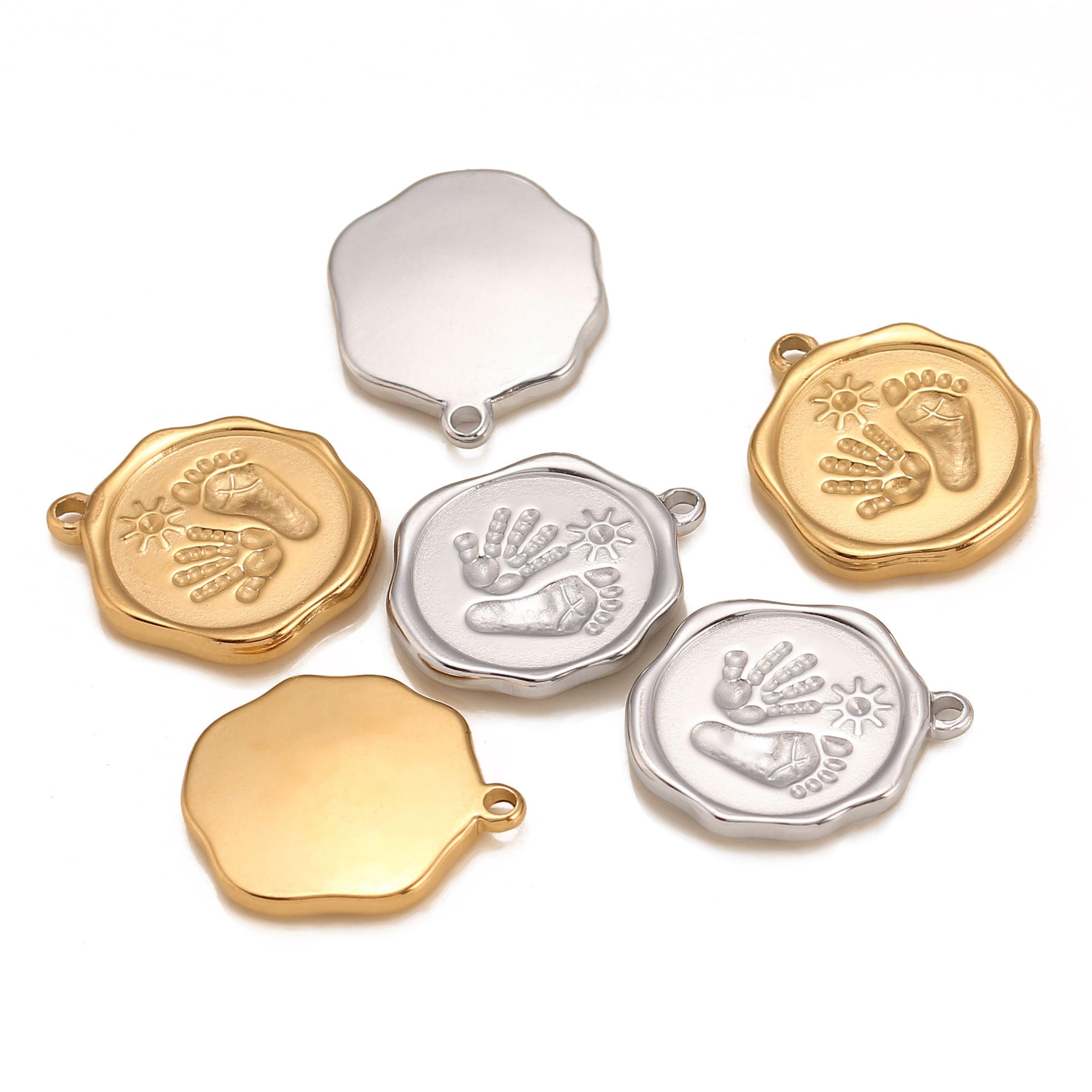 3PC Stainless Steel Cute Baby  - Jewelry Making 4 Year Old 评论和价格
