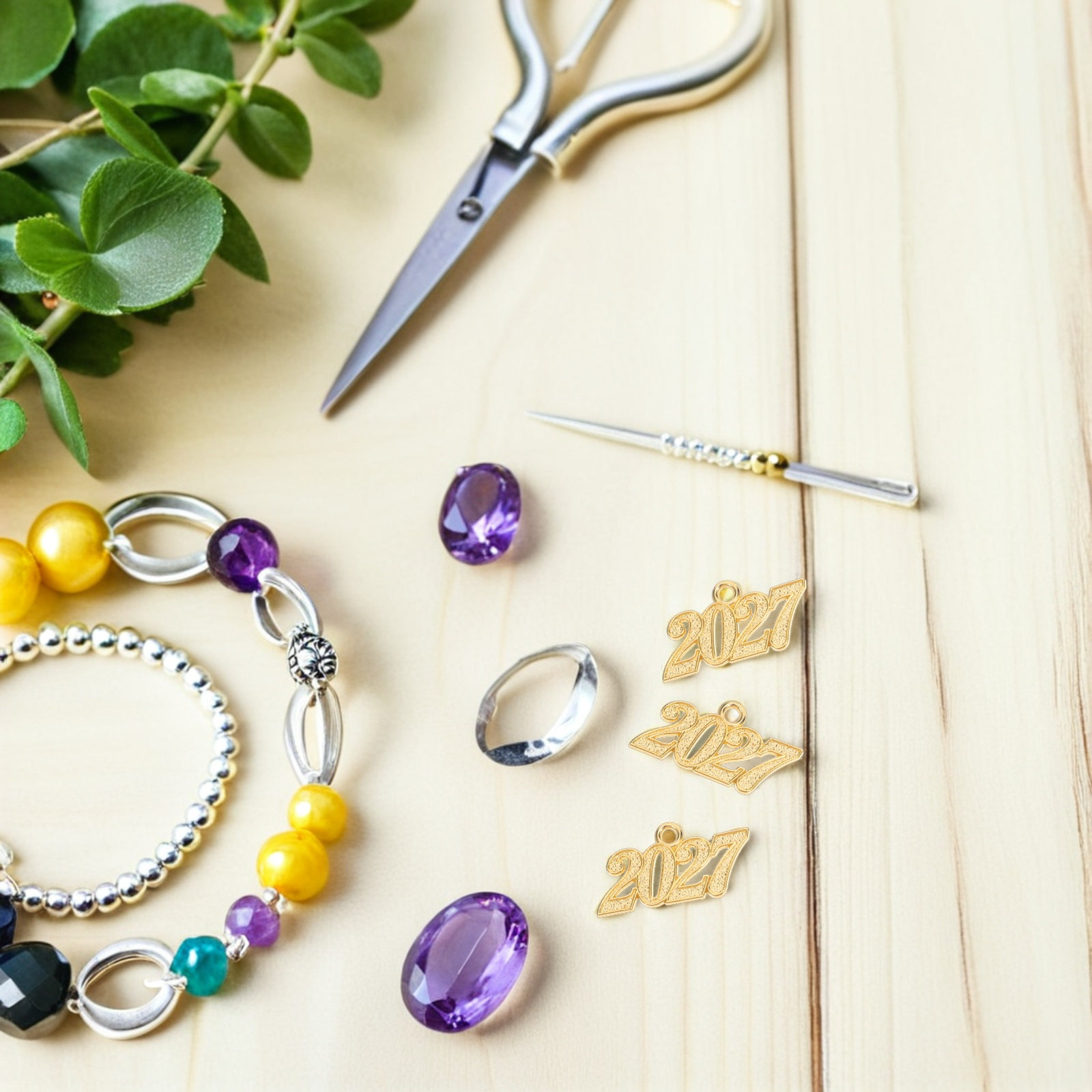 50Pcs 2027 Year Graduation Cha - Jewelry Making Classes 评论和价格