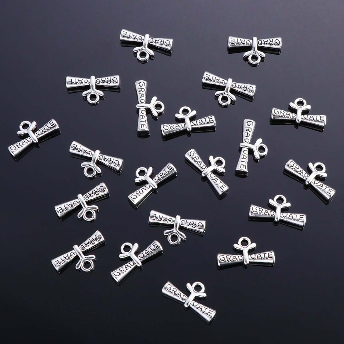 20Pcs Graduation Pendant Mini  - Jewelry Making Diploma 评论和价格