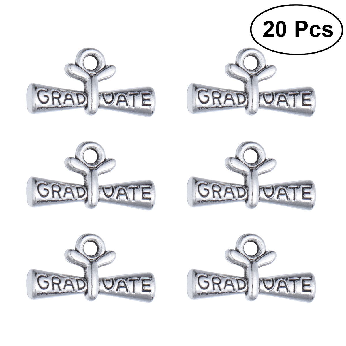 20Pcs Graduation Pendant Mini  - Jewelry Making Diploma 评论和价格