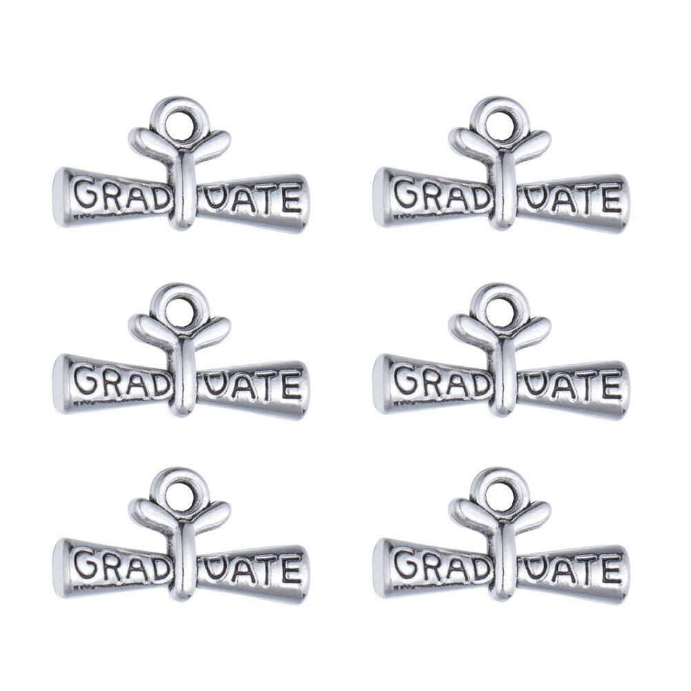 20Pcs Graduation Pendant Mini  - Jewelry Making Diploma 评论和价格