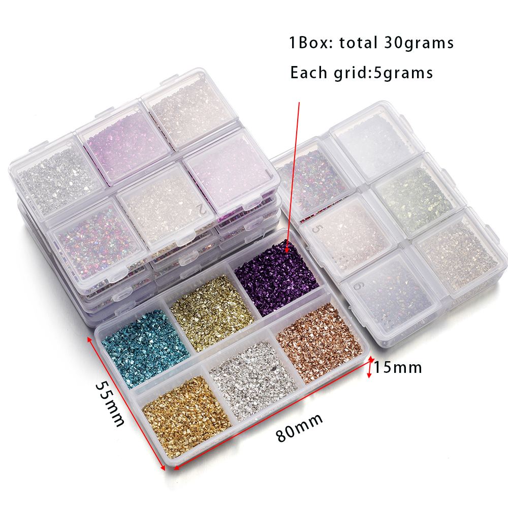 30g Broken Glass Stones Epoxy  - Jewelry Making Uv Resin Kit 评论和价格