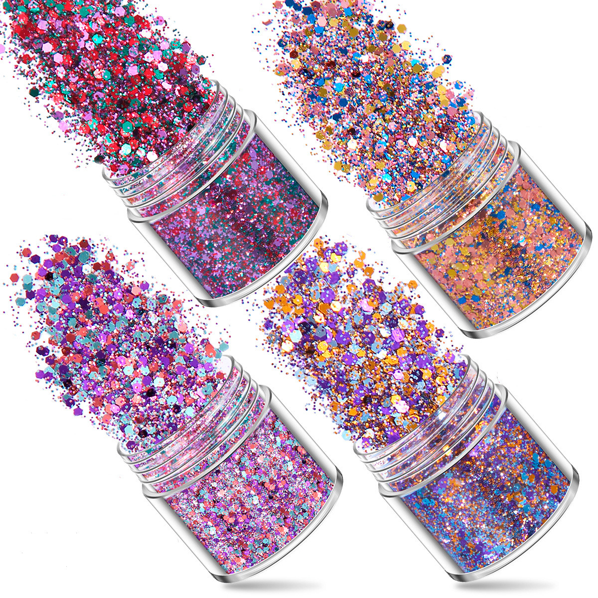 SNASAN 4Pcs Color Superfine Gl - Jewelry Making Uv Resin Kit 评论和价格