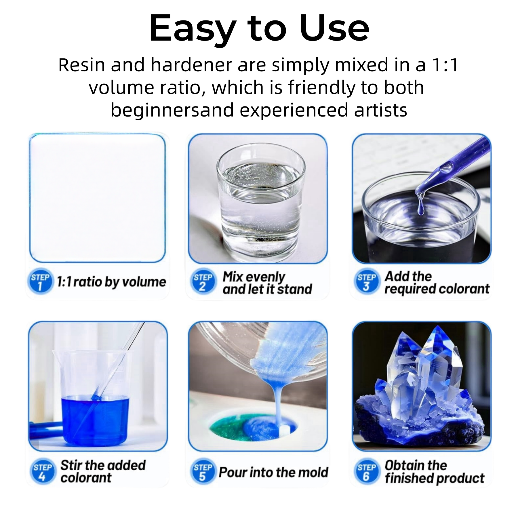 1:1 Crystal Clear Epoxy Resin  - Jewelry Making Uv Resin Kit 评论和价格