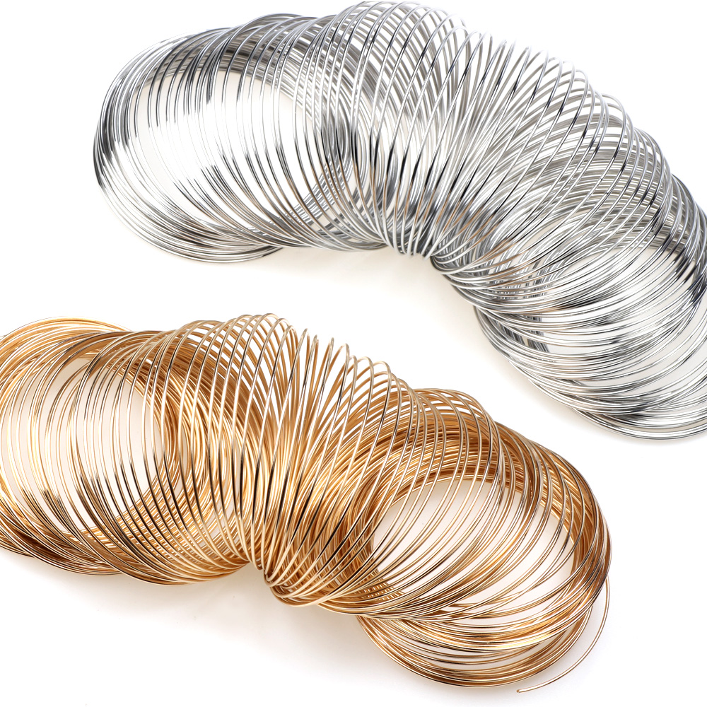 0.8MM 55/60MM Rhodium/KC Gold  - Memory Wire Bracelet 评论和价格