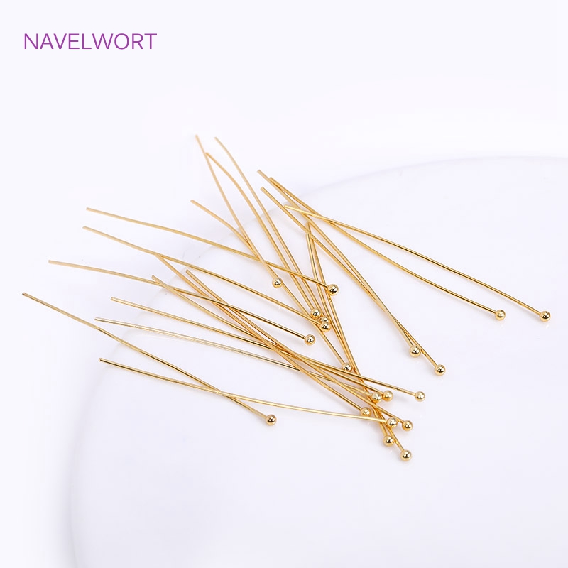 50pcs/Lot 18K Gold Plated Pins - Jewelry Making Rivets 评论和价格