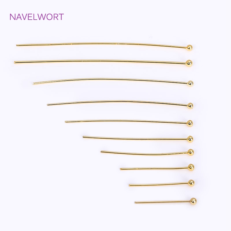 50pcs/Lot 18K Gold Plated Pins - Jewelry Making Rivets 评论和价格