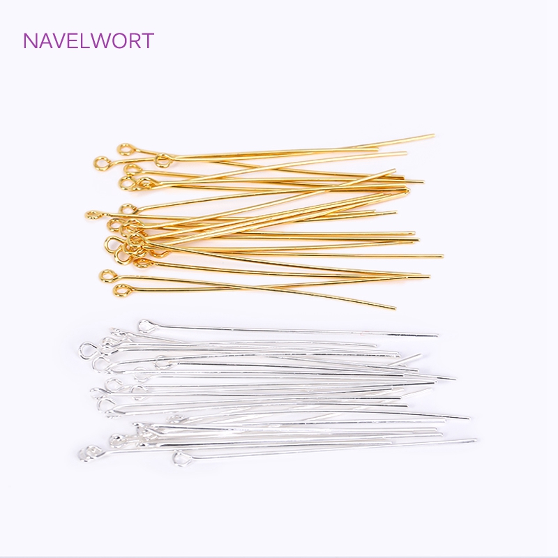 50pcs/Lot 18K Gold Plated Pins - Jewelry Making Rivets 评论和价格