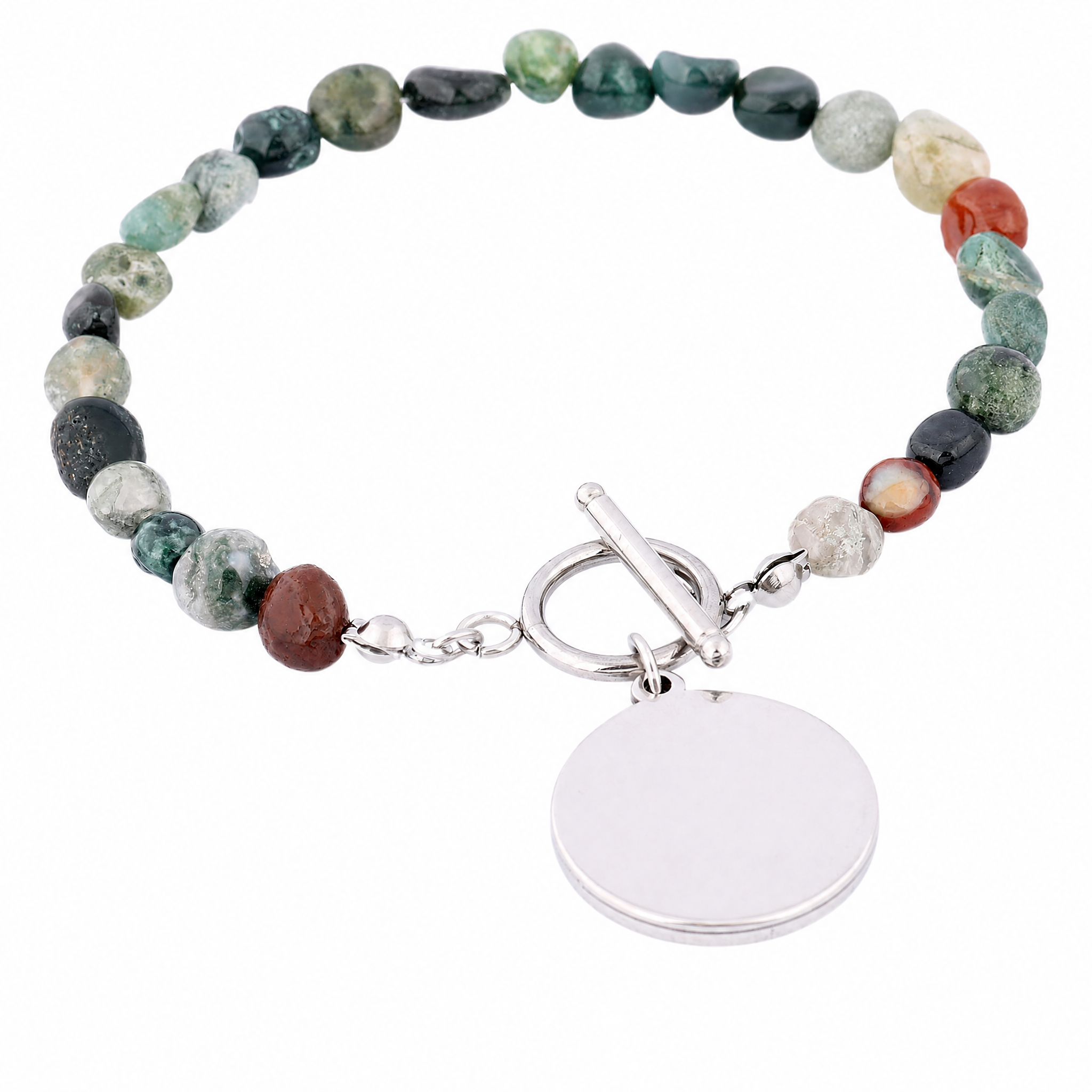 2pcs Natural Stone Beaded Brac - Jewelry Making Tray 评论和价格