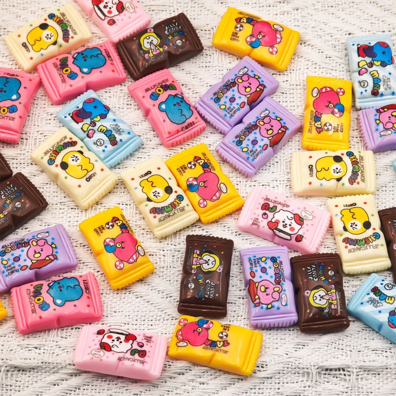 BT21 Mini Milk Candy Resin Cha - Jewelry Making Accessories 评论和价格